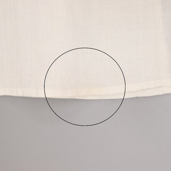 FLAX Two Piece 100% Linen Button Front Top (M) & Pull-On Pant (L) Off-White Ecru - Picture 9 of 10